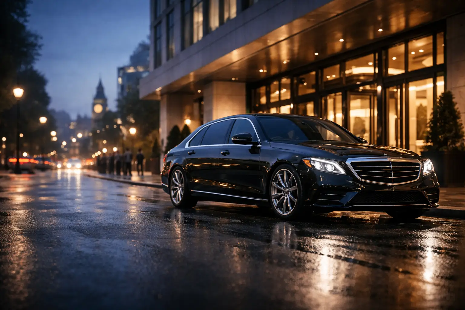 Lux Cars executive fleet of black luxury vehicles ready for premium chauffeur hire across the United Kingdom